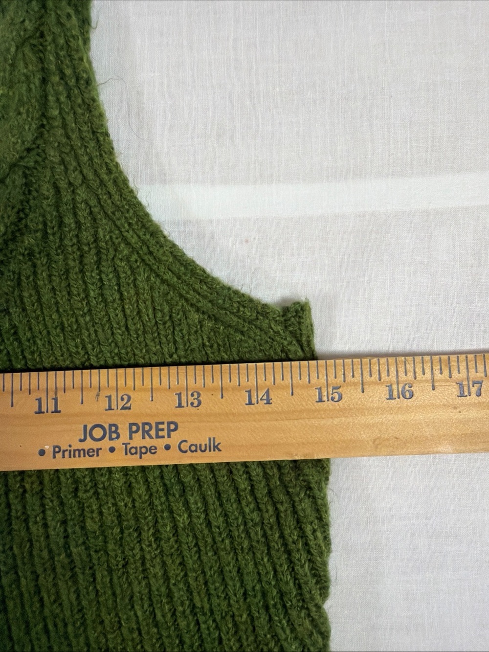 Anthropologie Rib Knit Crop Tank Top Green Sweater Size Medium - Picture 5 of 16